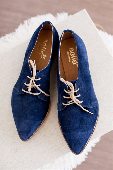 women blue suede shoes